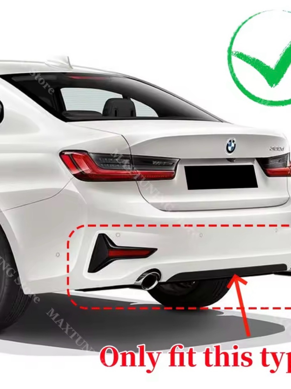 BMW Rear bumper diffuser splitter Maxton style - Picture 3 of 4